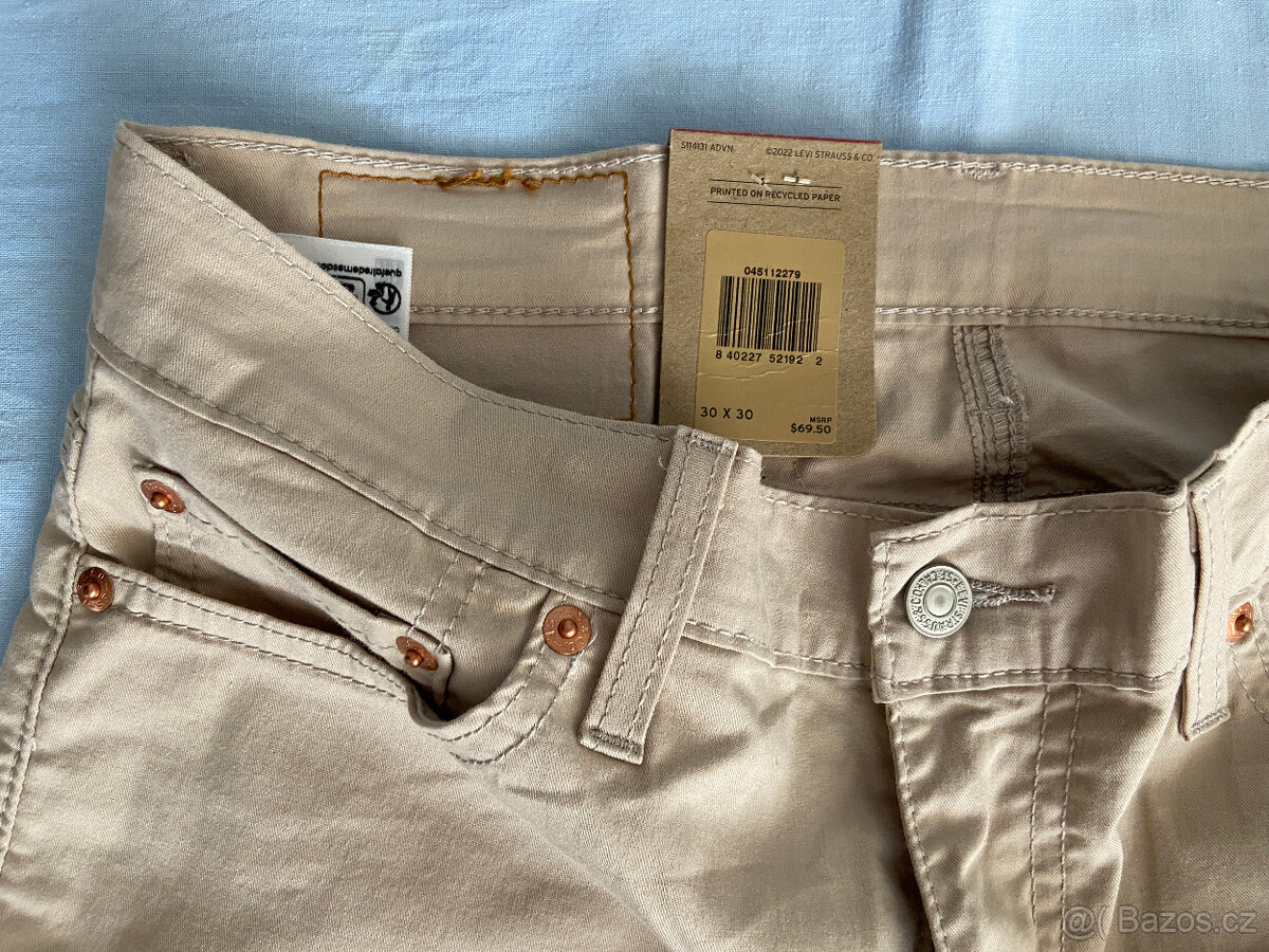 Plátěné džíny Levi´s® jeans 511 SLIM, NOVÉ, vel. W30/L30. - 6