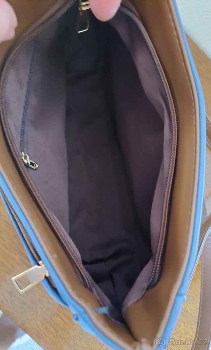 Nová modro hnědá kabelka - 6