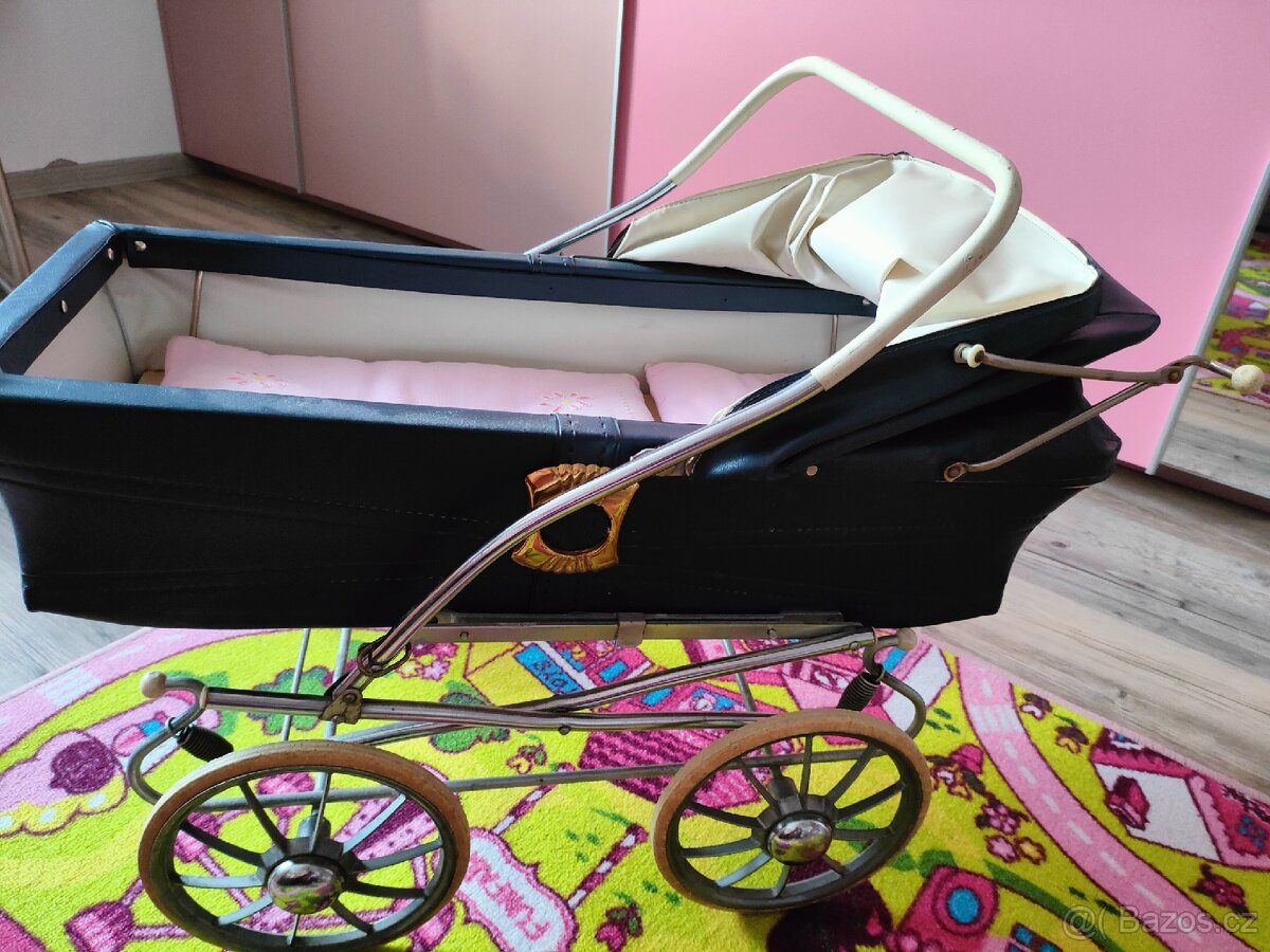 Retro kočárek pro panenky - 6