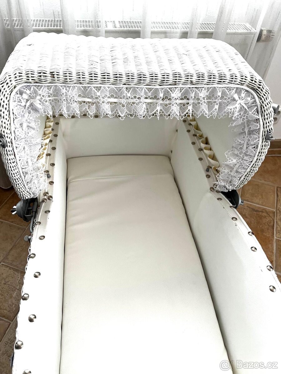 Košatina,proutěný kočárek pro dítě+zdarma dárky - 6