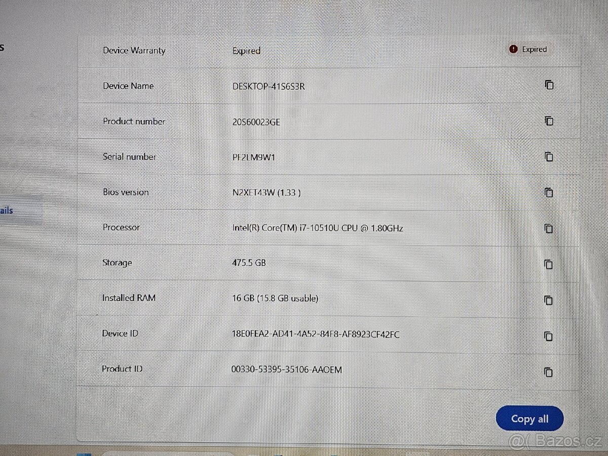 Lenovo ThinkPad T15 Gen 1 - 6