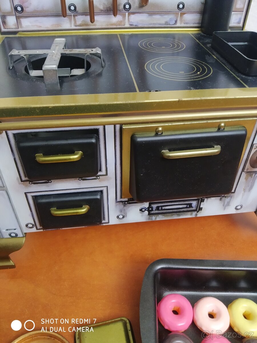 Plechová kamna sporák pro panenka barbie sběratele - 6