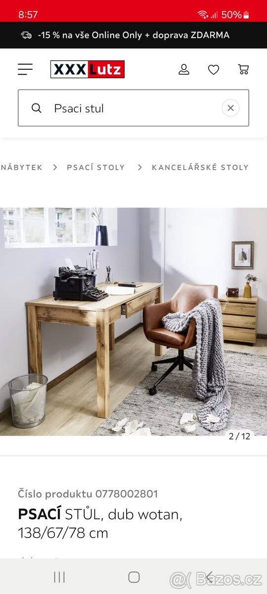 Psací stůl + úložný kontejer a police - 6