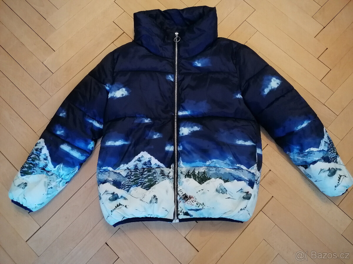 Dámská zimní bunda s motivem zasněžené krajiny - 6