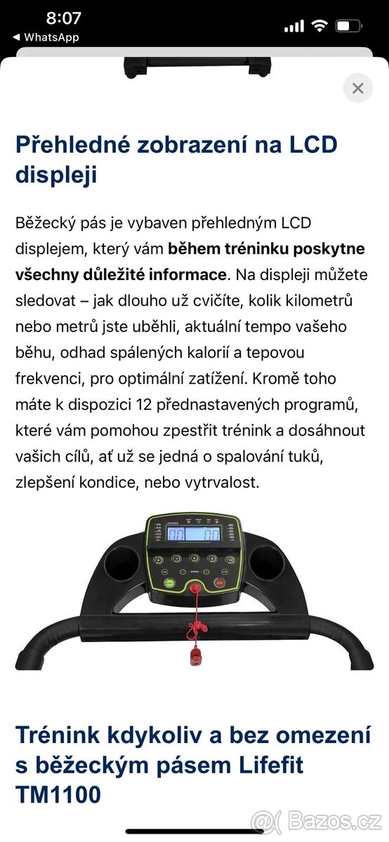Běžecký pás LIFEFIT TM1100 - 6