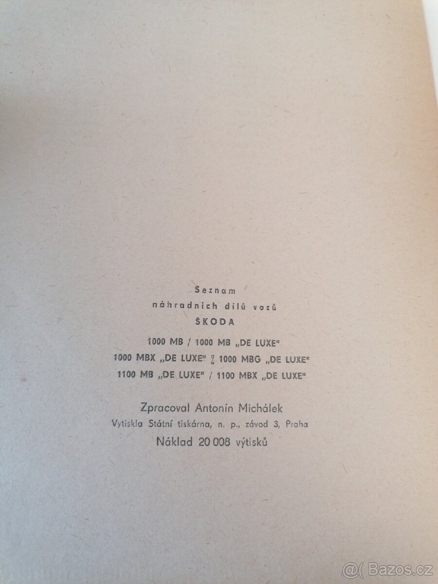 Škoda 1000MB SEZNAM NÁHRADNÍCH DÍLŮ - 6