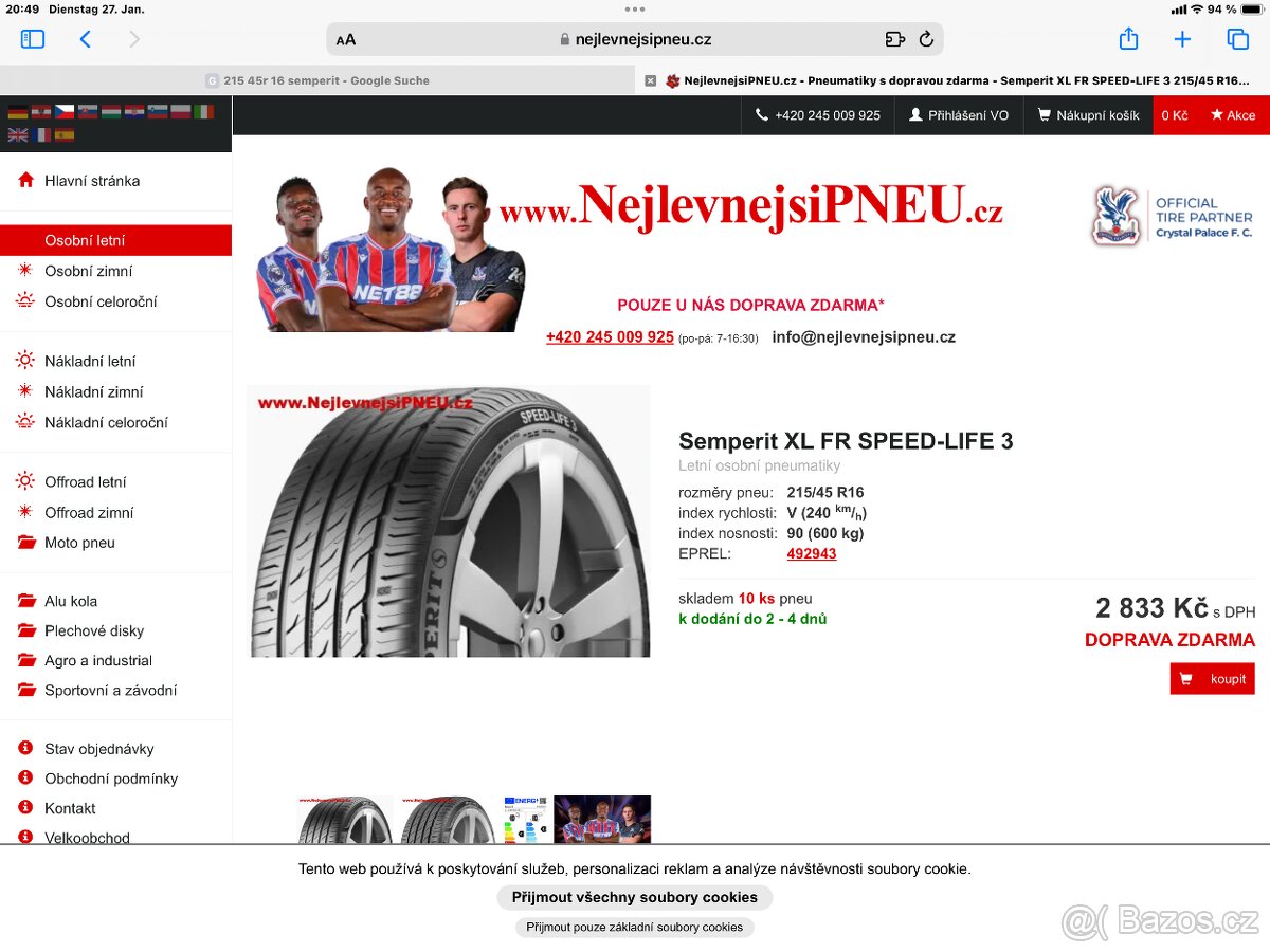 Alu kola Seat 215 45 r 16 - 6