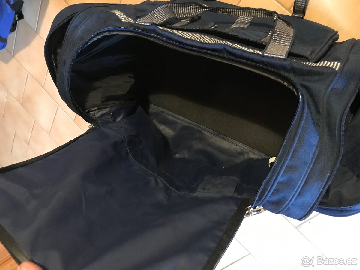 taška přes rameno modrá, kapsy - NOVÁ - 6