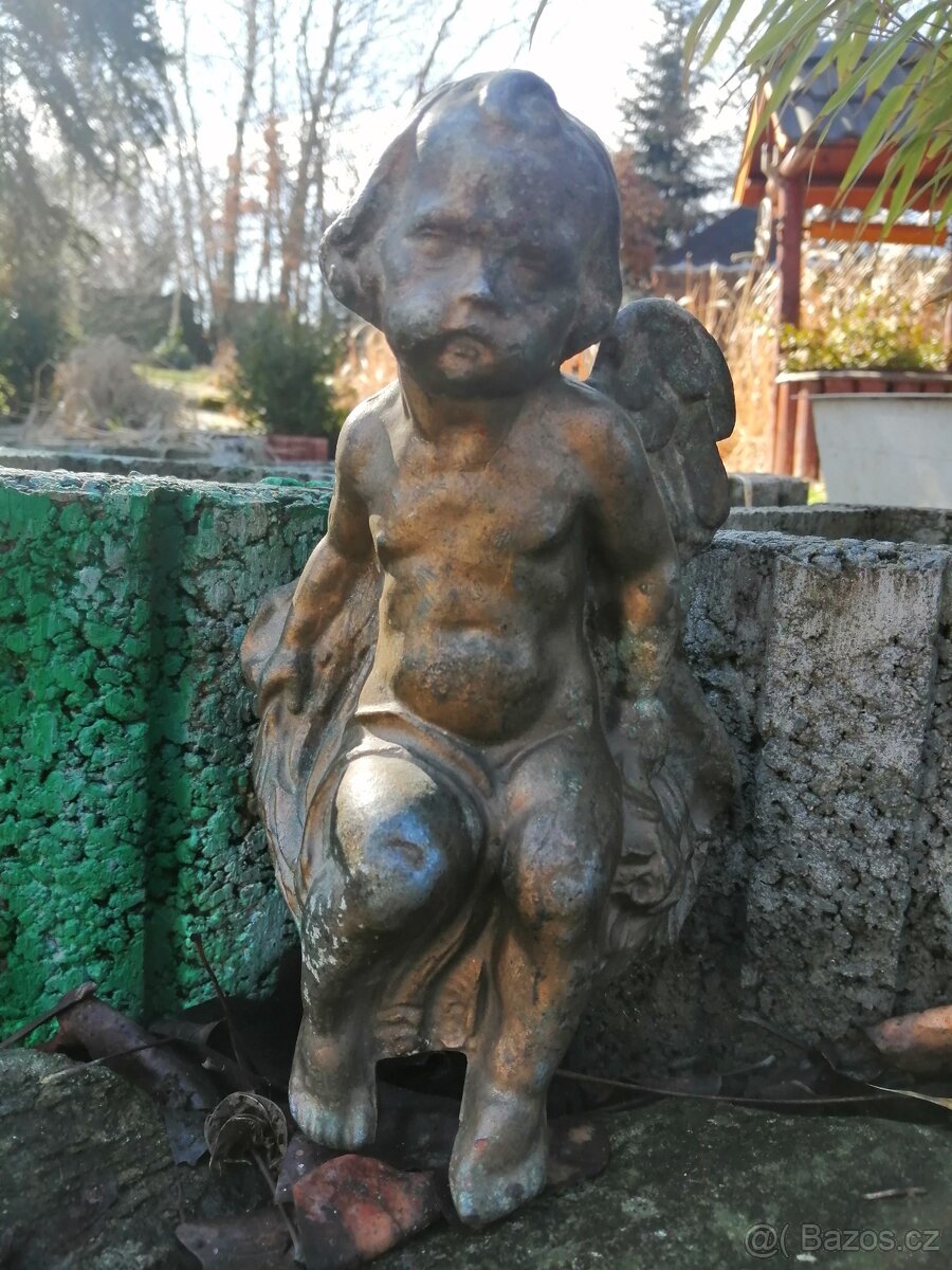 Mosazný andílek s patinou - 6