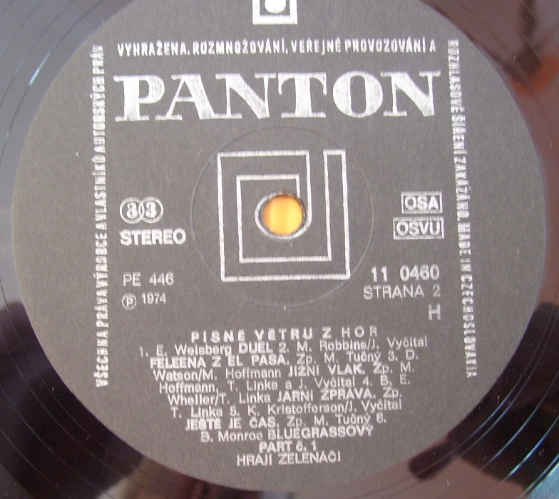 LP deska Zelenáči-Písně větru z hor r.1974/281/ - 6