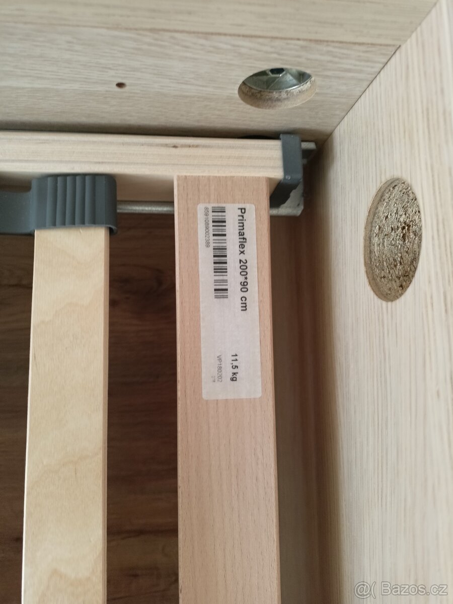 Postel IKEA Malm +rošt+matrace+noční stolek - 6