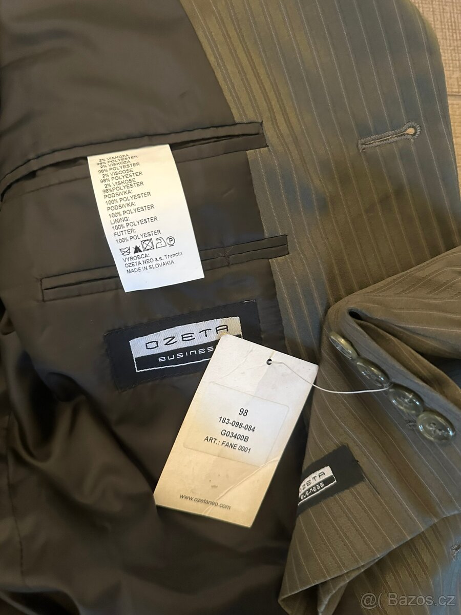 Vintage zelený pánský oblek (Green suit retro) - 2 kusy - 6