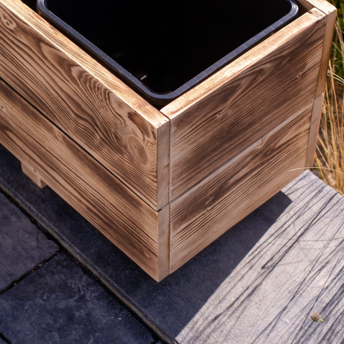 Dřevěné truhlíky na terasu - opalované dřevo - 6