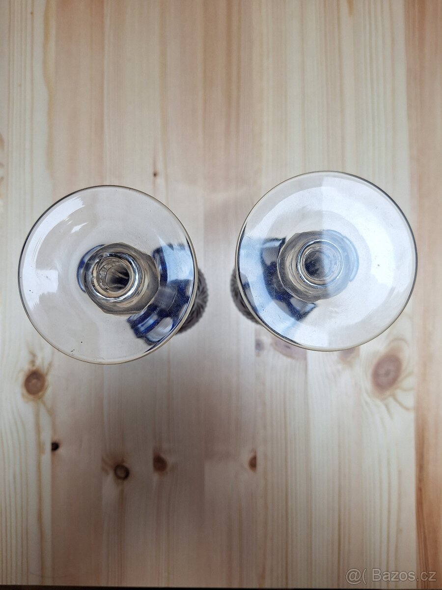 Dvě sklenice na víno broušené - 6