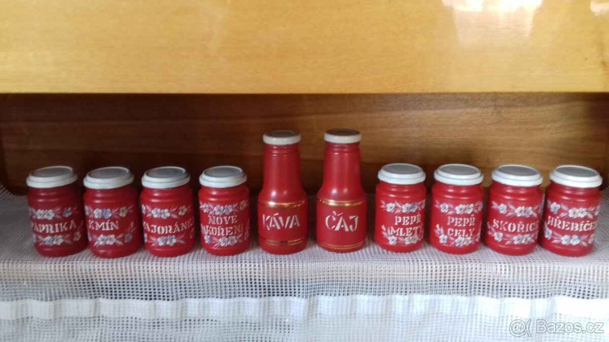 VÁZY Z BROKOVÉHO SKLA // KOŘENKY RUČNĚ MALOVANÉ - 6