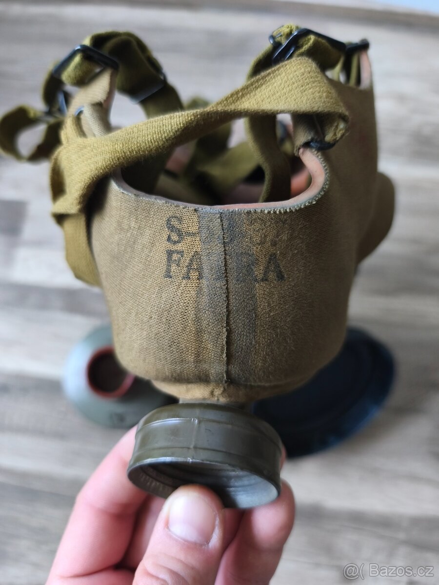 Německa plynová maska Luftschutz Originál - 6