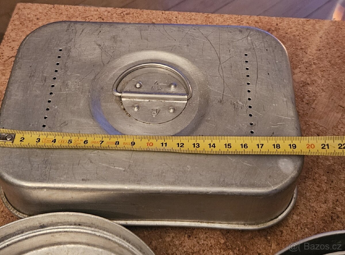 Hliníkové retro nádoby - 4 ks - viz foto - 6