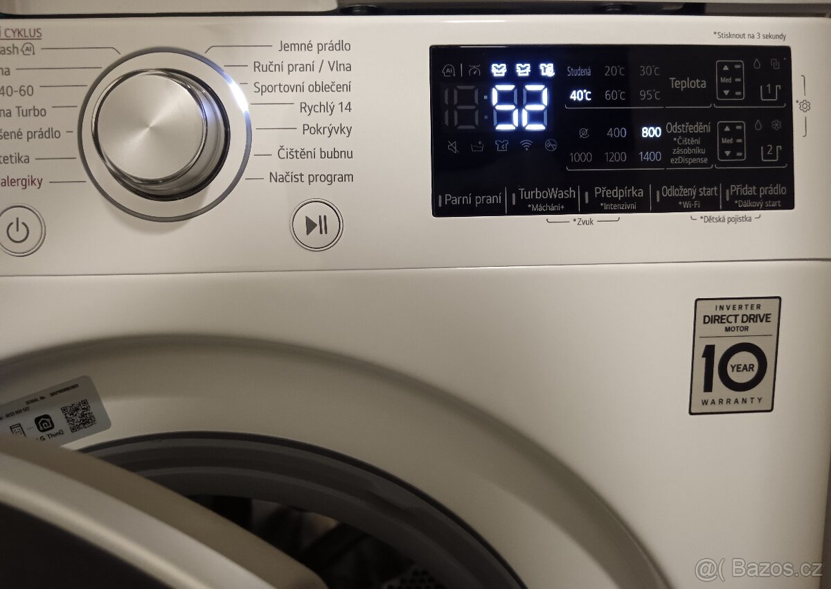 LG pračka nová, krásná a chytrá (: - 6