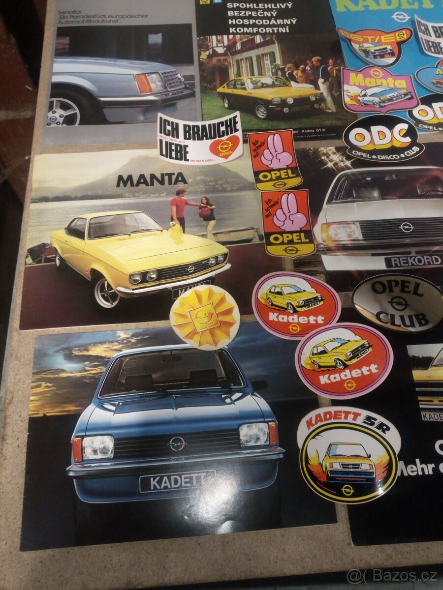 Prospekty Opel + dobové samolepky - 6
