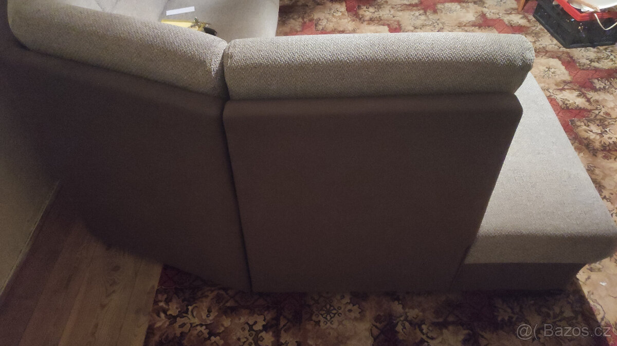 Sedací rozkládací souprava s úložným prostorem + křeslo - 6