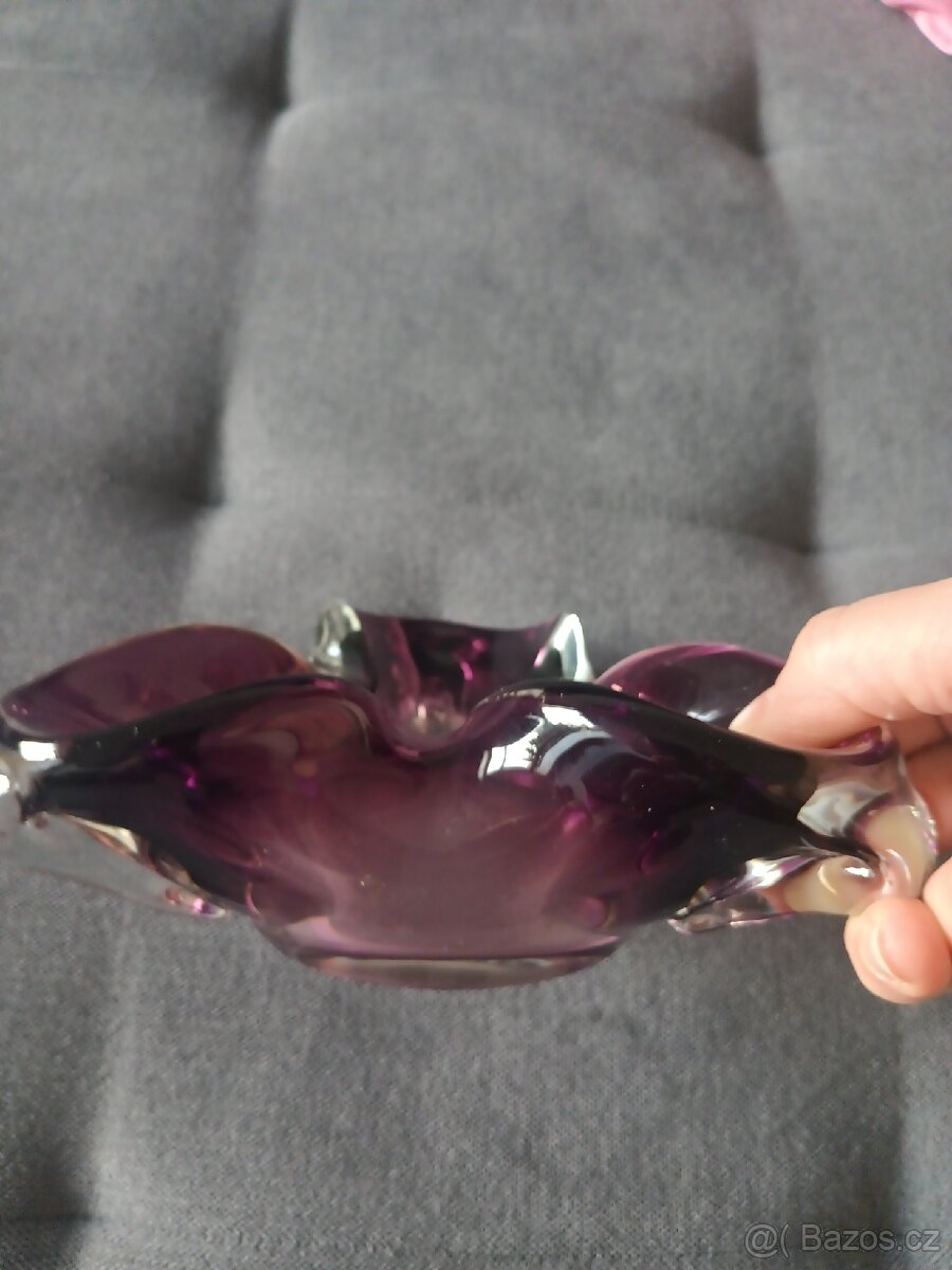 Fialové hutní sklo - 6