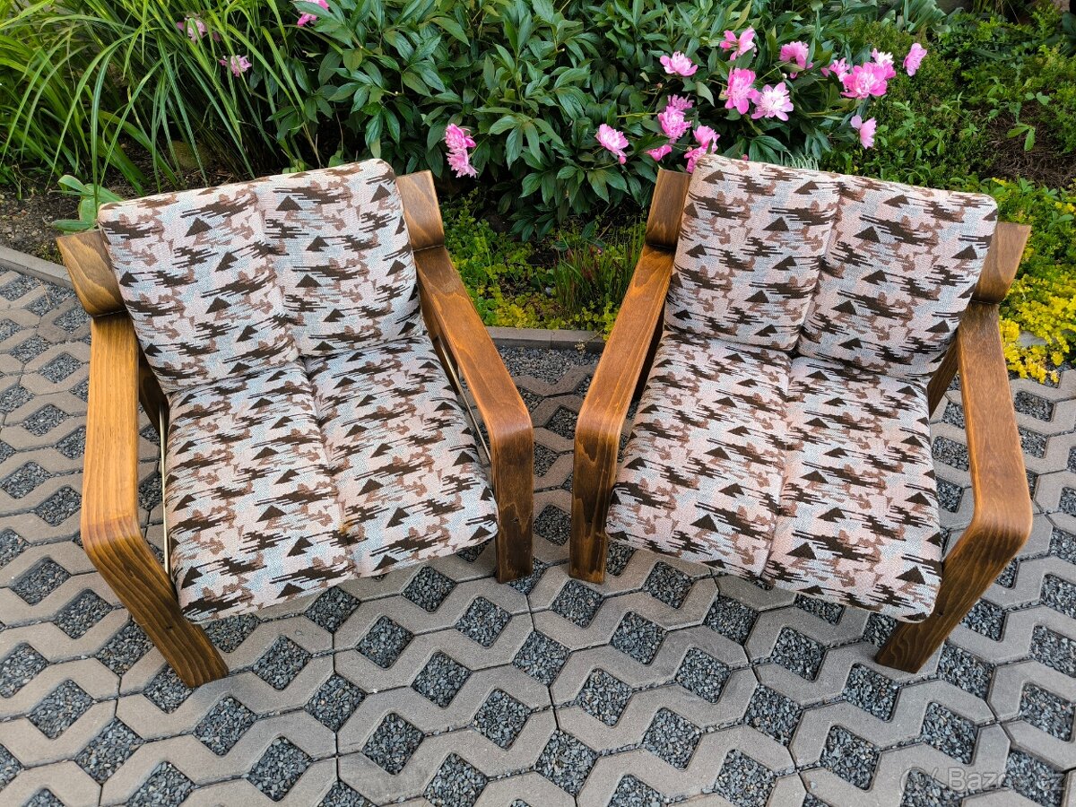 Retro křesla Ludvík Volák - Dřevopodnik Holešov - 6