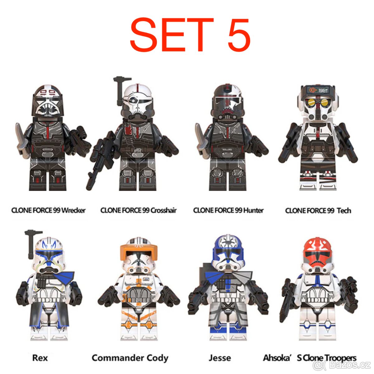 Rôzne figúrky Star Wars 5 (8ks) typ lego - nové - 6