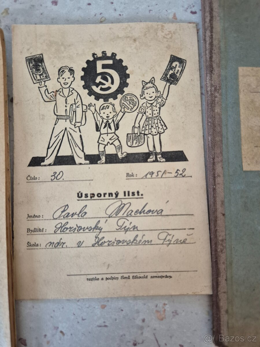 Arbeitsbuch, žákovská knížka, úsporný list,pohled - 6
