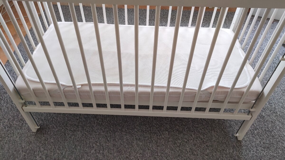 Dětská postýlka-bílá 120 x 60 cm, s matrací - 6