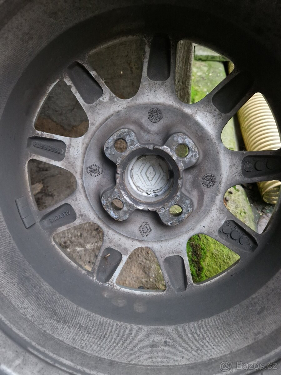 Alu kola Renault 4x100 R15 + pneu Continental - 6