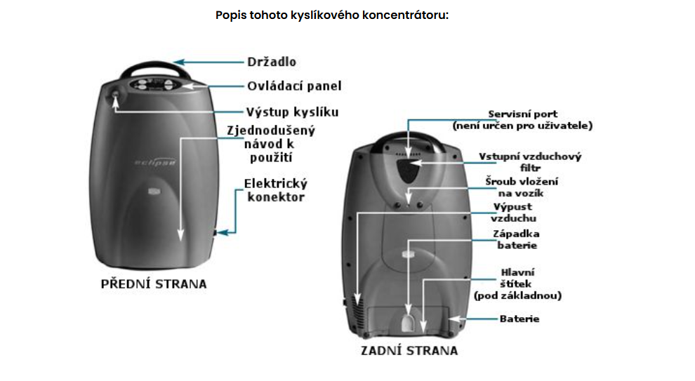Mobilní - Kyslíkový koncentrátor CAIRE ECLIPSE - top stav - 6