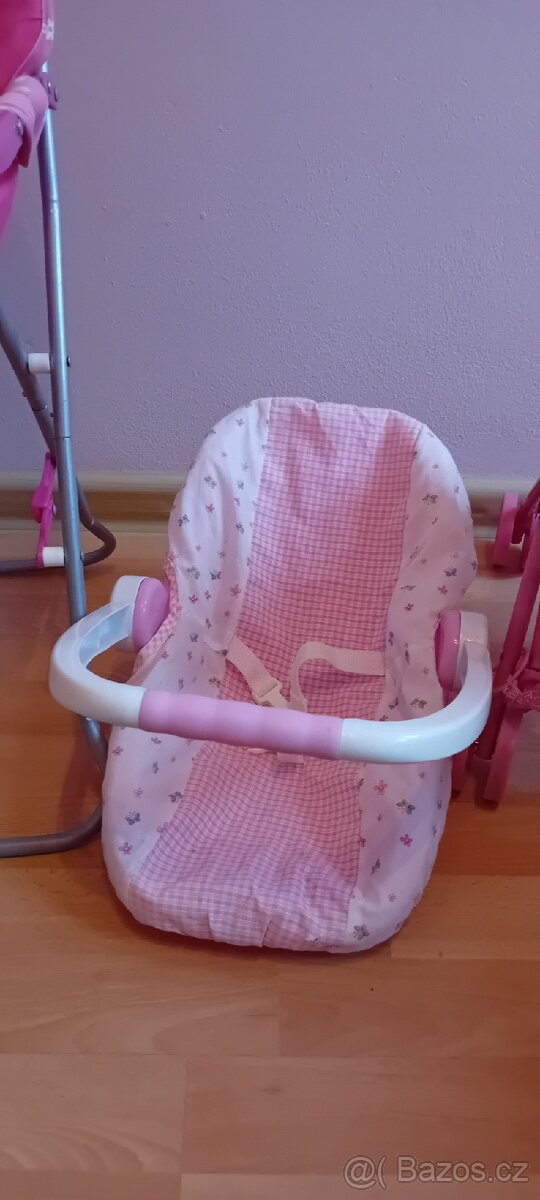 Hračky pro děti -židlička, kočárek a panenka, vajíčko - 6