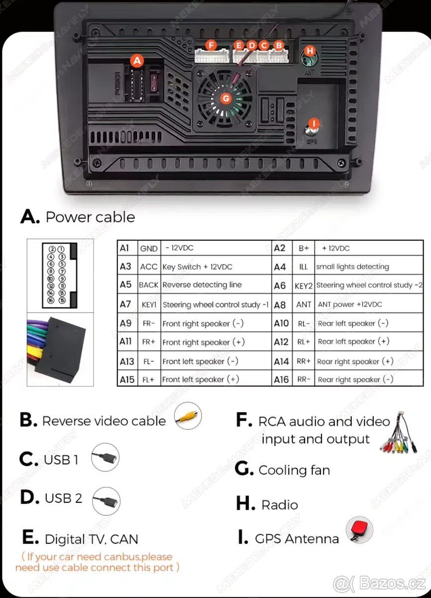 9" Android rádio s GPS vhodné nejen do Hyundai i30 - 6