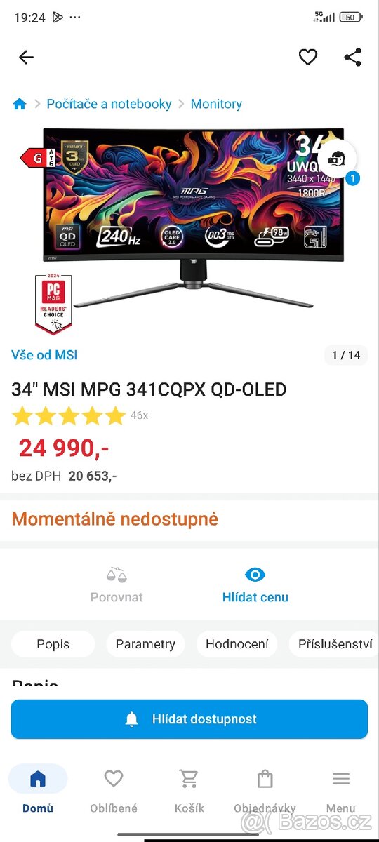 UWQHD QD OLED MSI MONITOR 34 240HZ záruka - 6