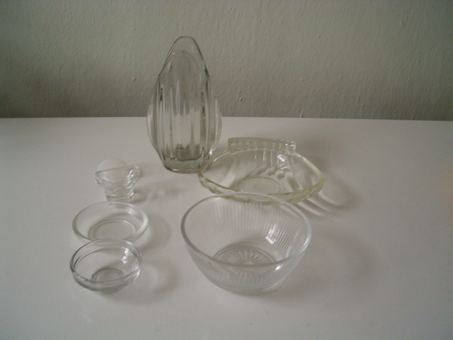 Retro věci, kelímky, svíčky, razítka, váha, váza, OVO - 6