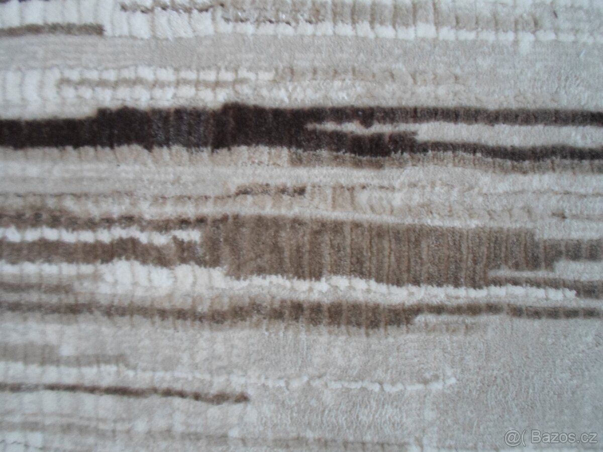 Krémový hnědý kusový koberec - 133 x 190 - 6