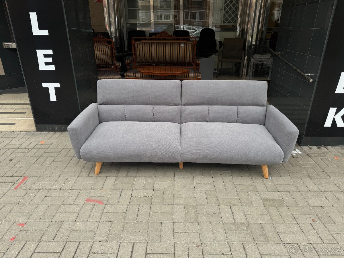 Rozkládací sedačka Nisco NERO NOVÁ 2.j. VÍCE KUSŮ - 6