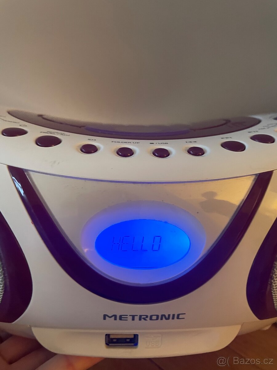 Funkční fialové rádio s CD přehrávačem - 6