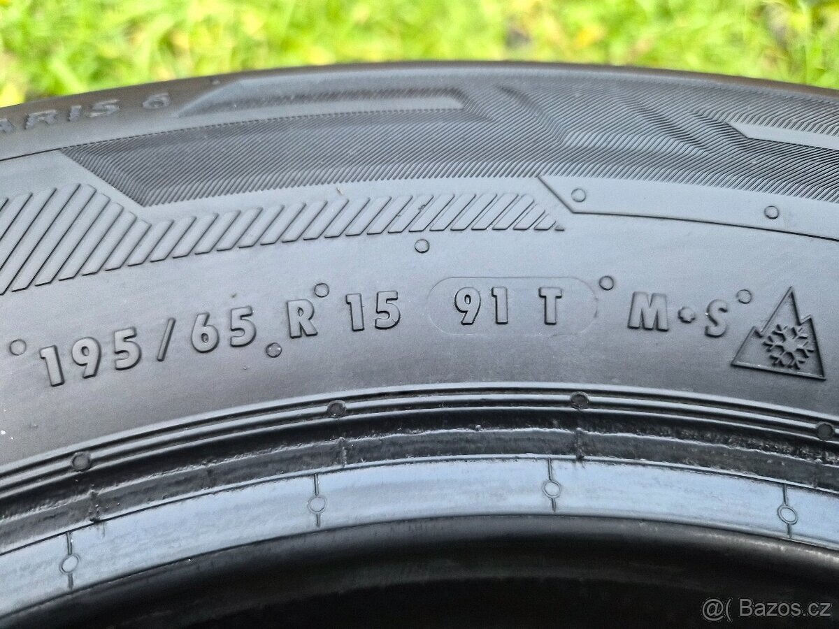 2x Zimní pneu Barum Polaris 6 - 195/65 R15 - 90% - 6