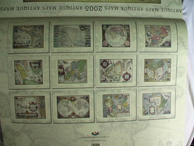 Nástěnné kalendáře staré antické mapy - pro sběratele 3ks - 6