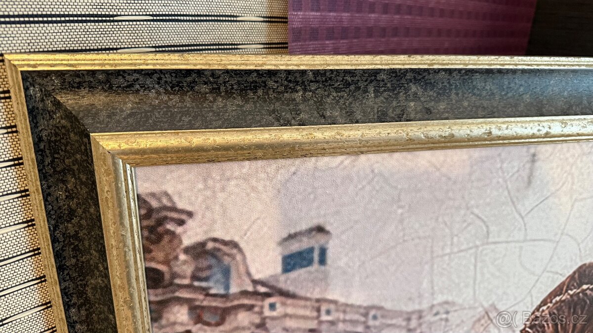 Velký dekorativní obraz – portrét ženy, rámováno (132×102 cm - 6