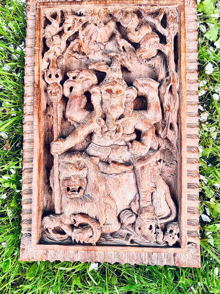 Obraz drevorezba ganesa Indie orientalni - 6