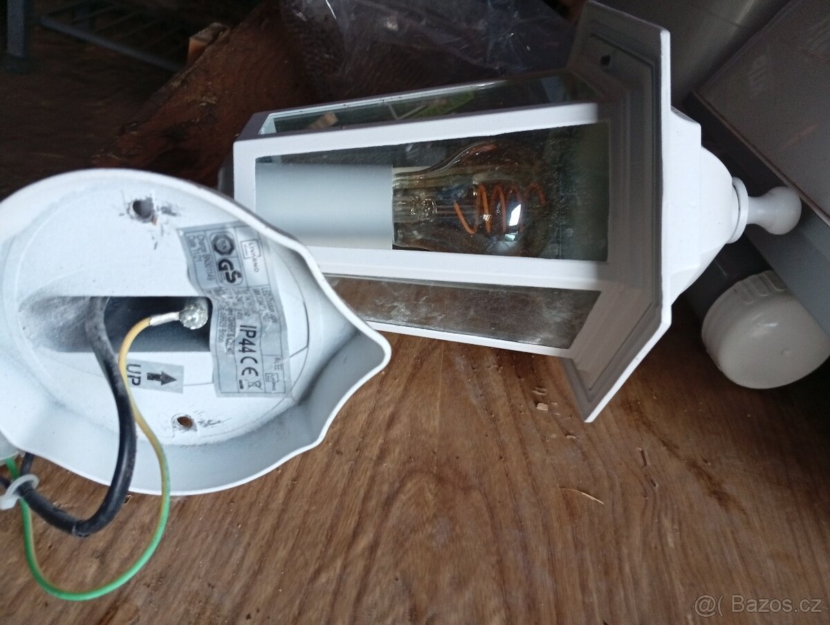 Nástěnná lucerna venkovní IP43, bílá 2ks - 6