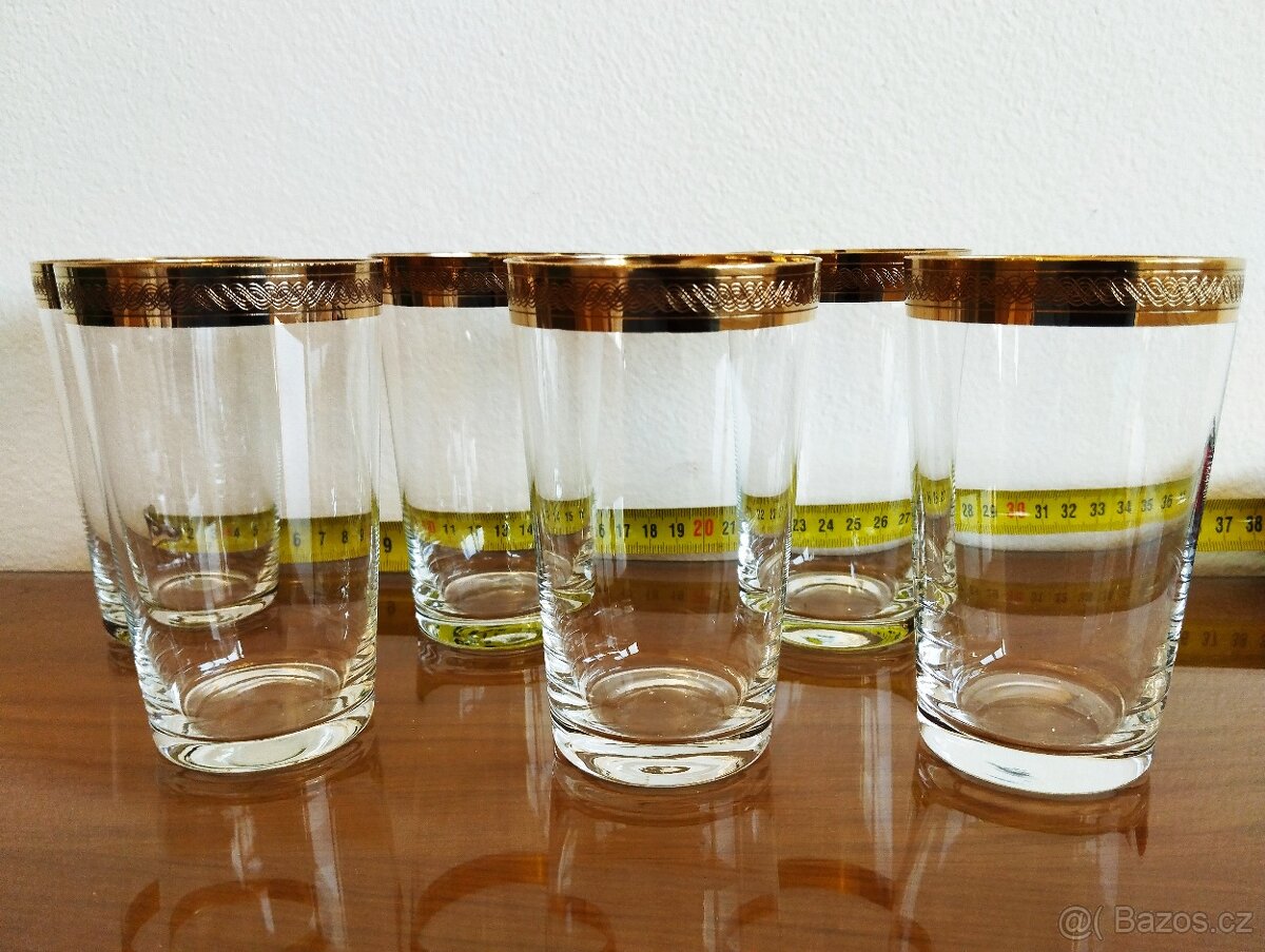Zlacené skleničky a misky předválečné - 6