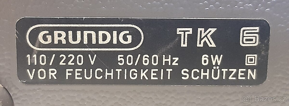 SLEVA cívkový magnetofon GRUNDIG TK 6 - 6