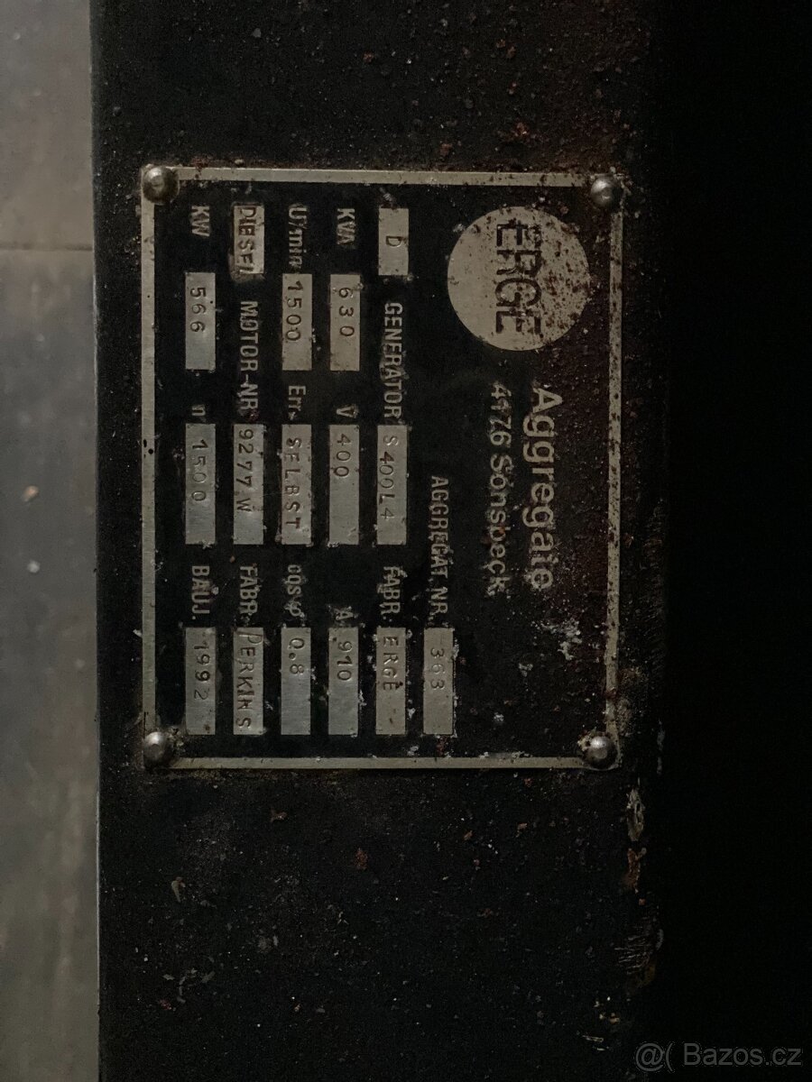 mobilní diesel generátor 630 kVA - 6