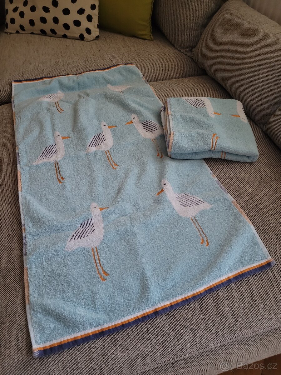 Dva nové hebké ručníky s motivem racků zn. Bonprix - 6