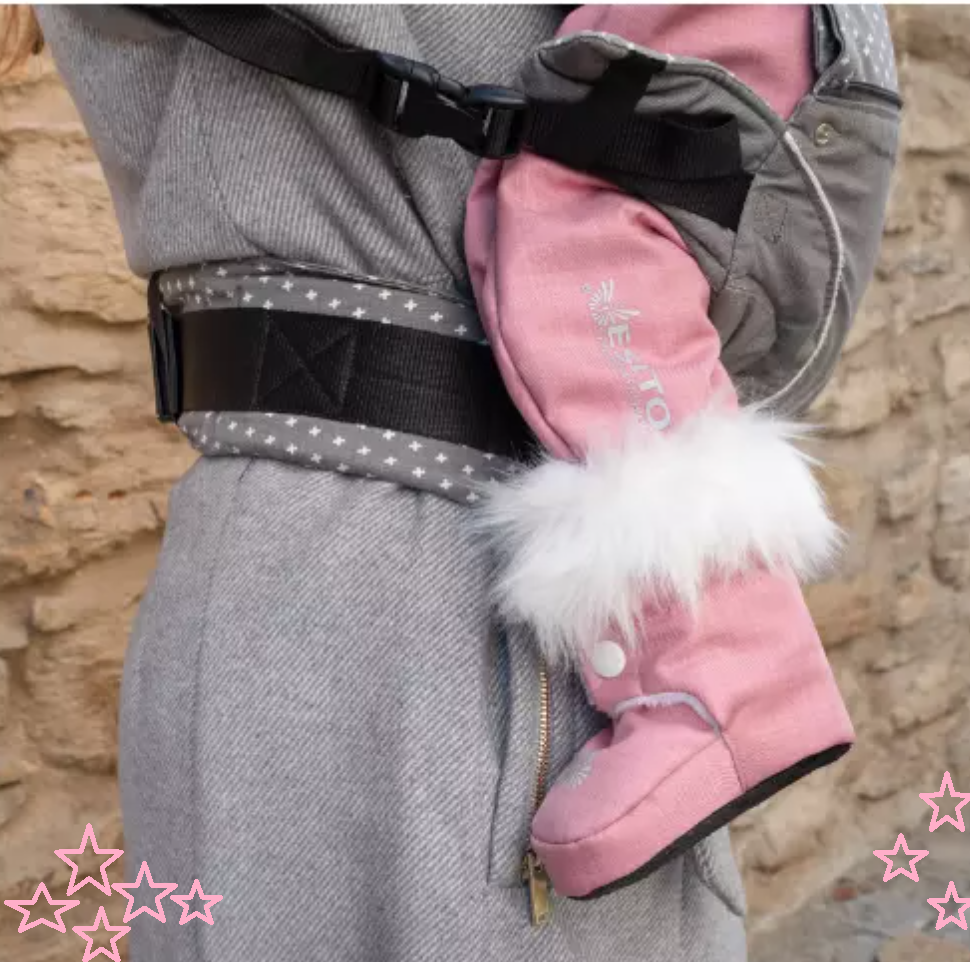 ESITO Softshellové capáčky Snow růžová/bílá; dvojčata - 6