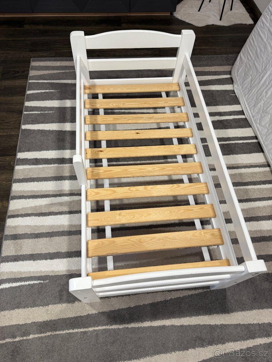 Dětská postel se zábranou bílá - 6