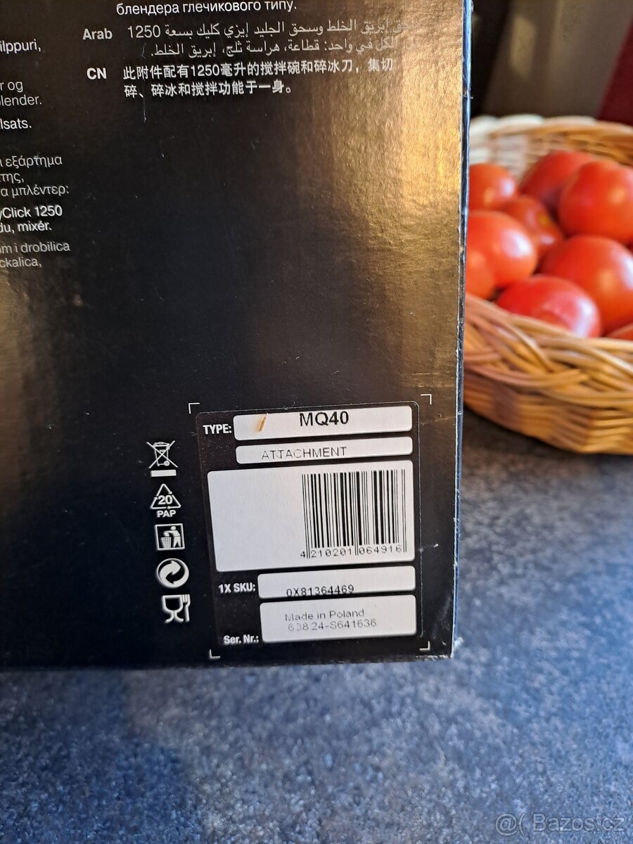 BRAUN MQ40 mixovací nádoba 1,25l pro MQ 5/7 - 6